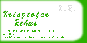 krisztofer rehus business card